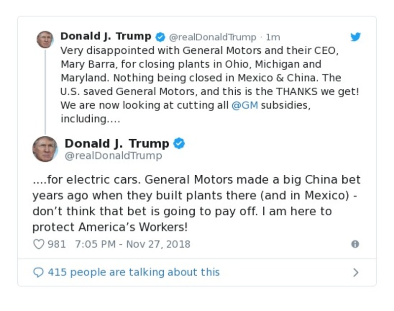 Post preview from Donald Trump