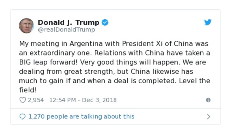 Post preview from Donald Trump