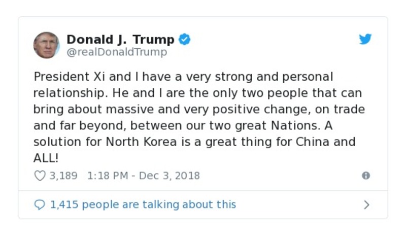 Post preview from Donald Trump