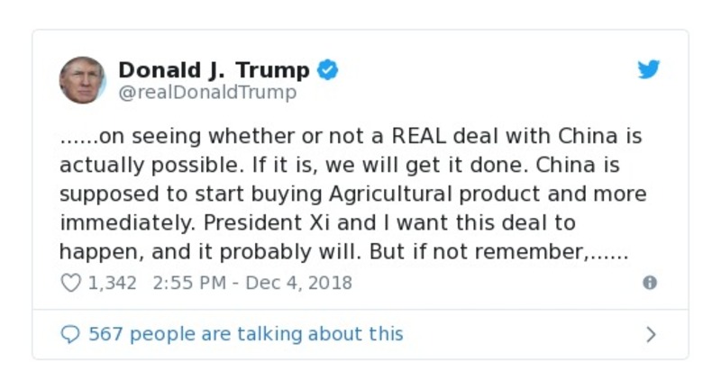 Post preview from Donald Trump