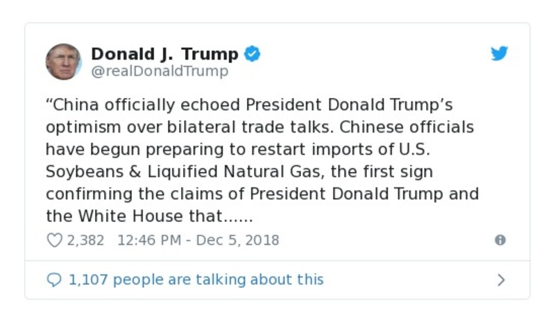 Post preview from Donald Trump