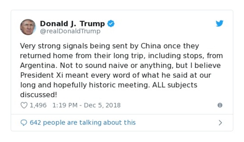 Post preview from Donald Trump