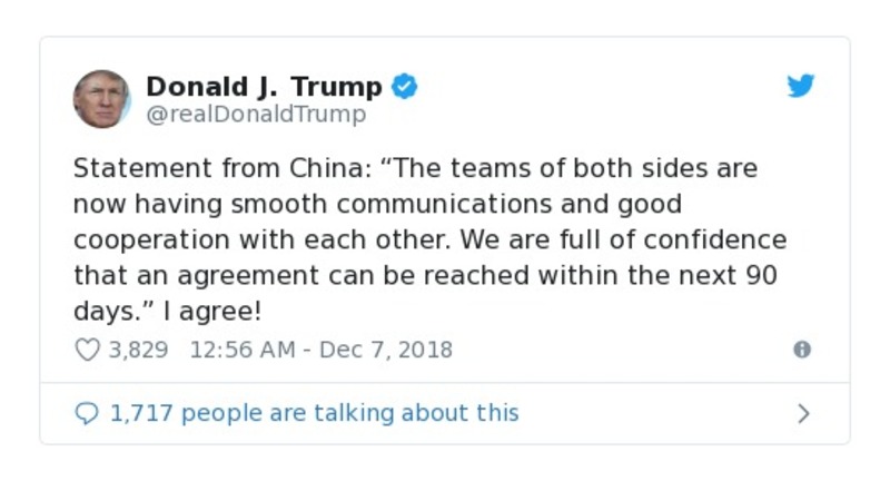 Post preview from Donald Trump