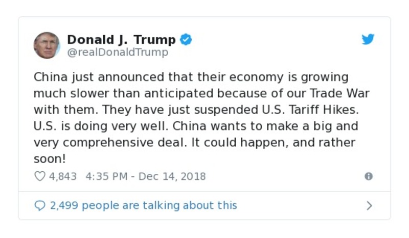 Post preview from Donald Trump