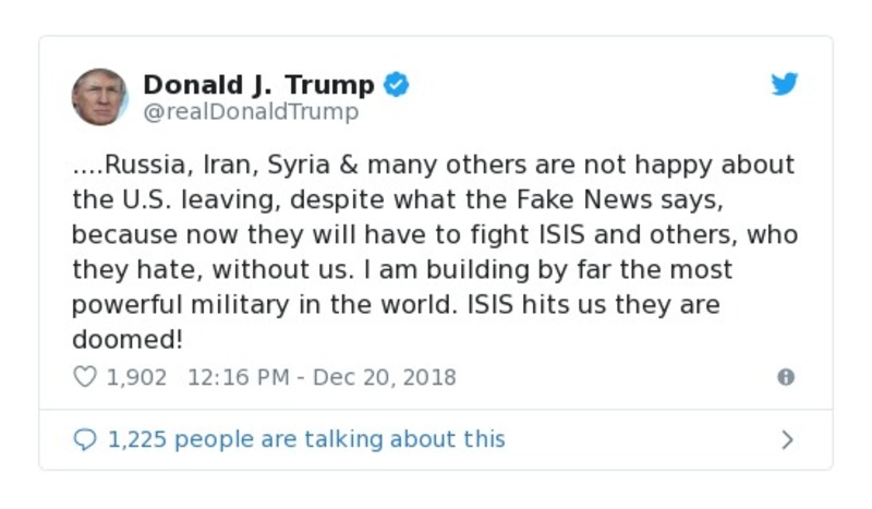 Post preview from Donald Trump