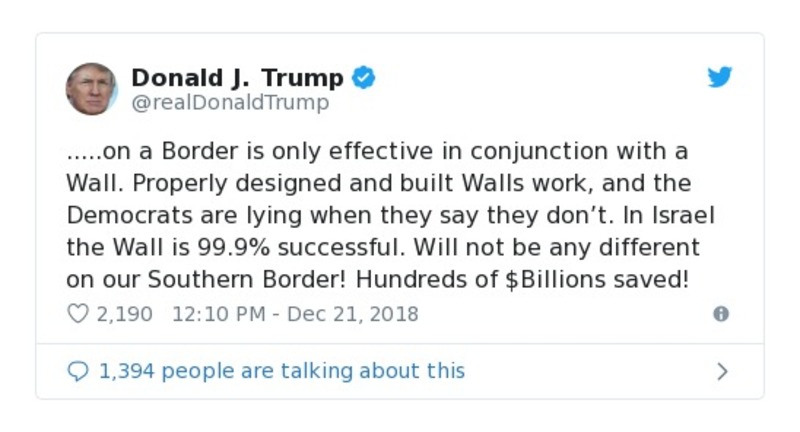 Post preview from Donald Trump