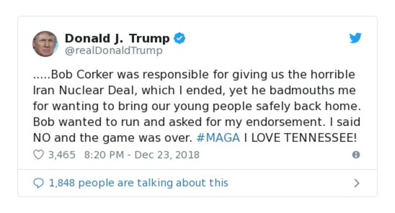 Post preview from Donald Trump