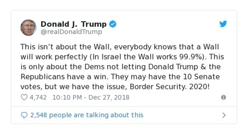 Post preview from Donald Trump