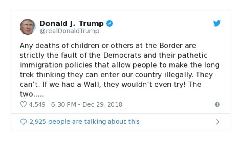 Post preview from Donald Trump