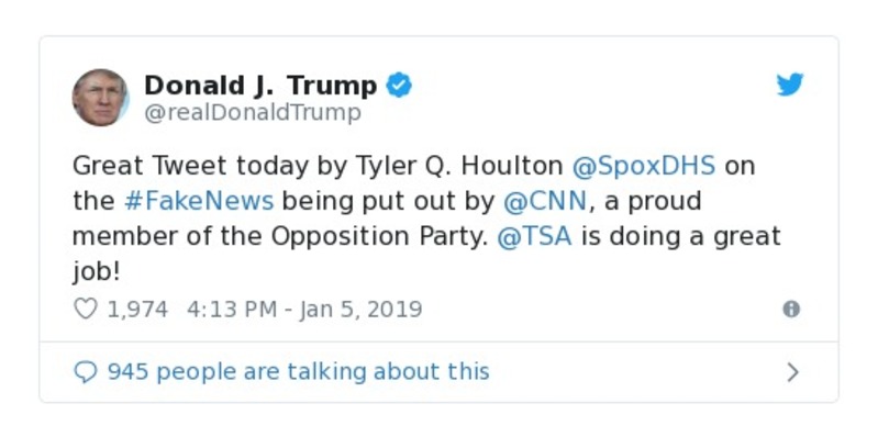 Post preview from Donald Trump