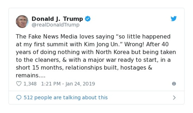 Post preview from Donald Trump