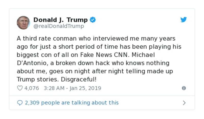 Post preview from Donald Trump