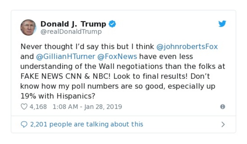 Post preview from Donald Trump