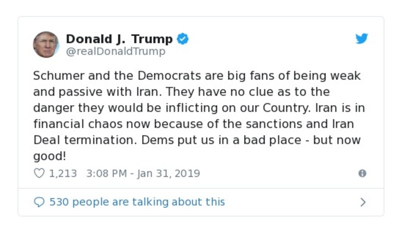 Post preview from Donald Trump