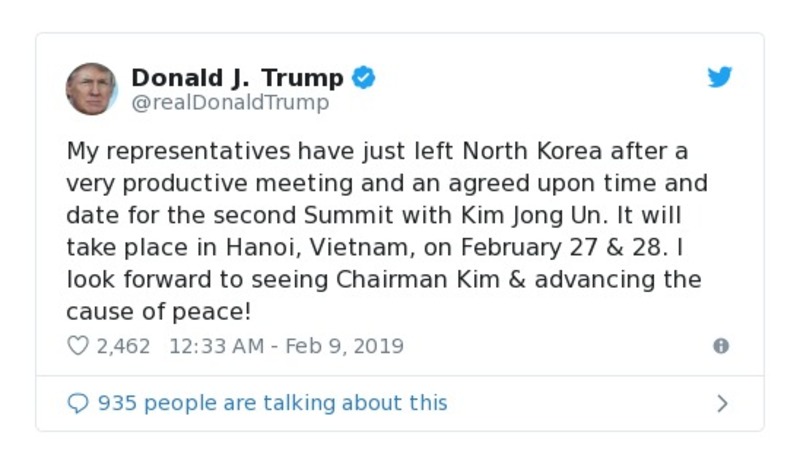 Post preview from Donald Trump