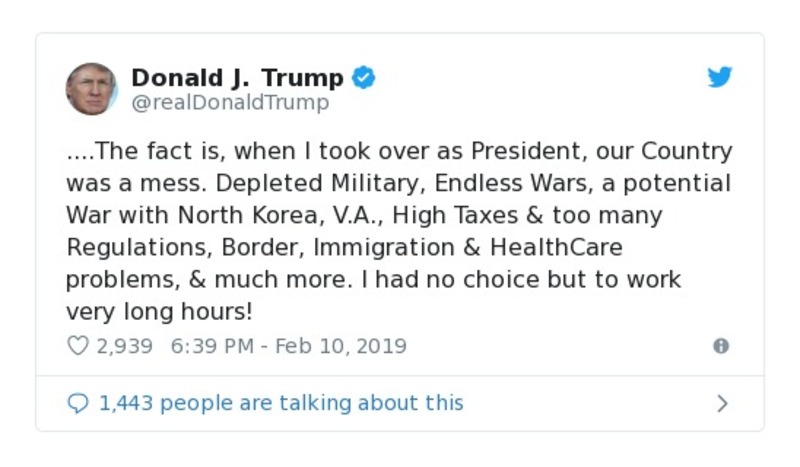 Post preview from Donald Trump