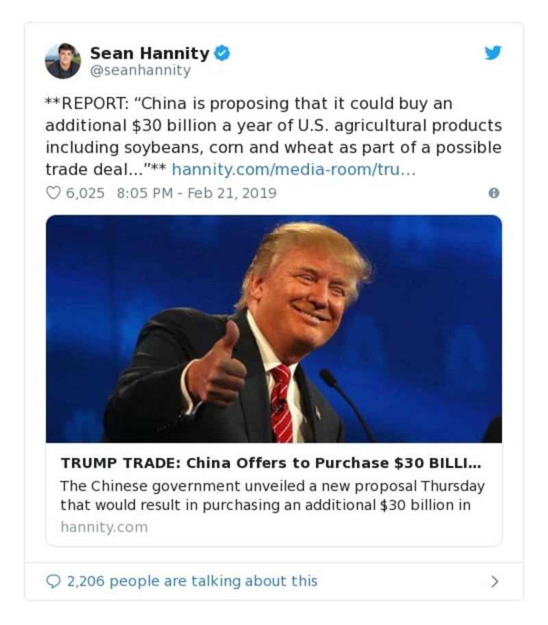 Post preview from Donald Trump