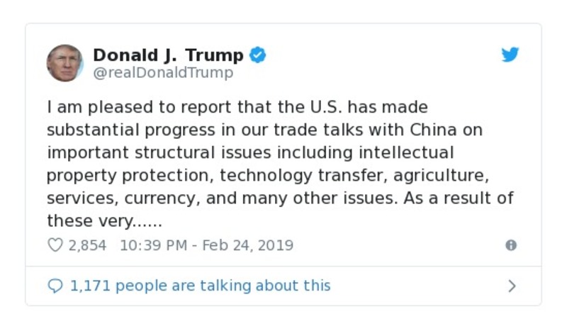 Post preview from Donald Trump