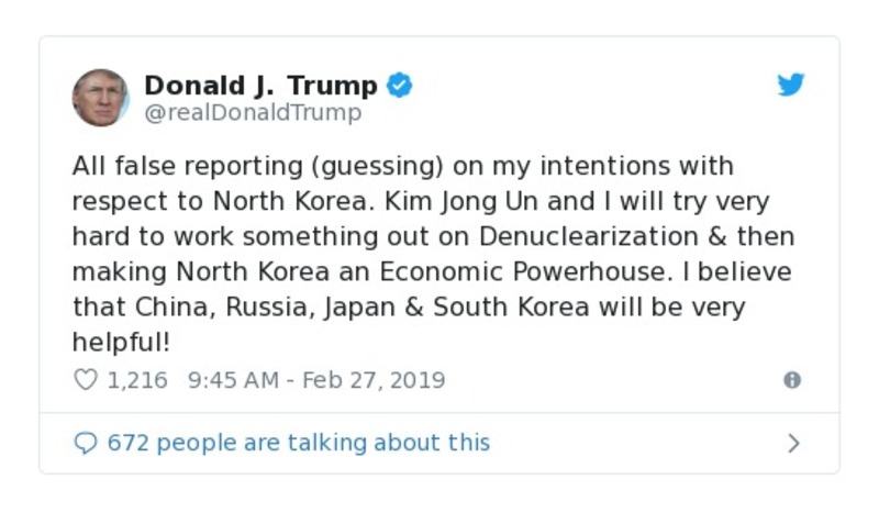 Post preview from Donald Trump