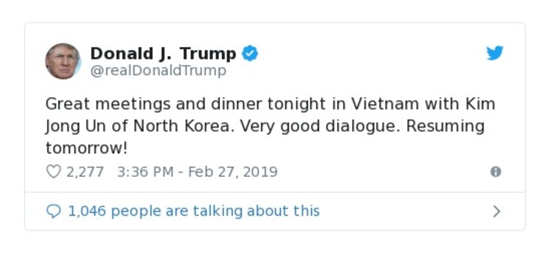 Post preview from Donald Trump