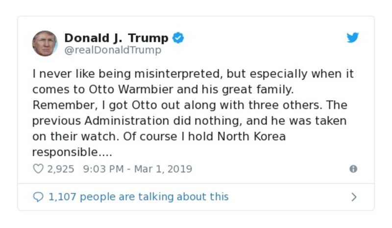 Post preview from Donald Trump