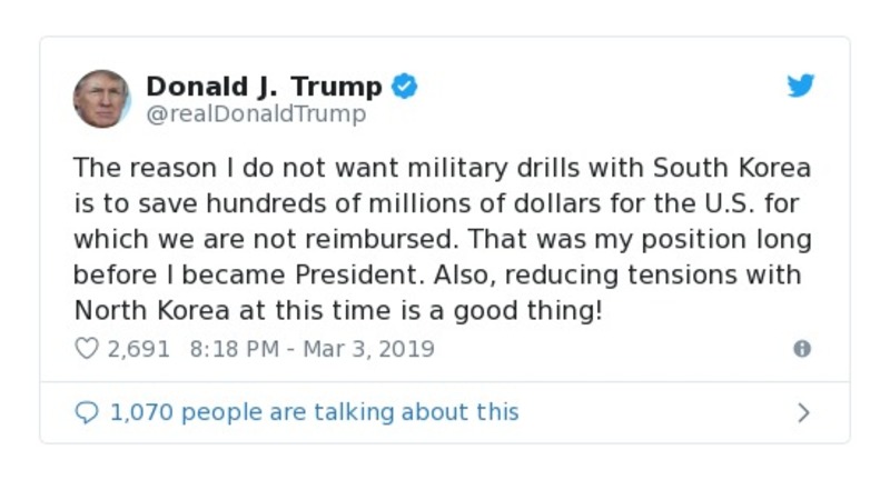 Post preview from Donald Trump