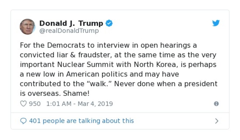 Post preview from Donald Trump