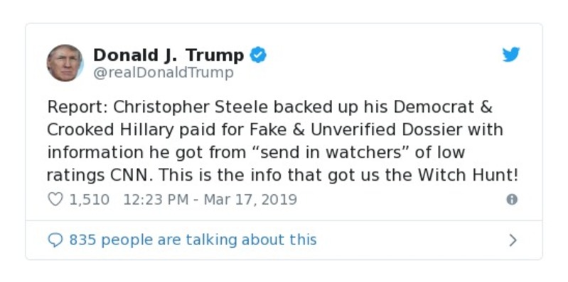 Post preview from Donald Trump