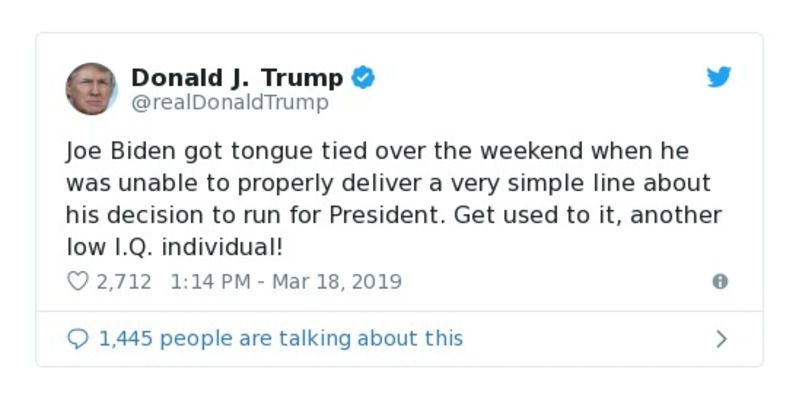 Post preview from Donald Trump