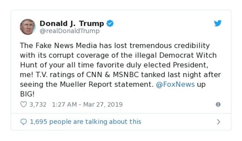 Post preview from Donald Trump