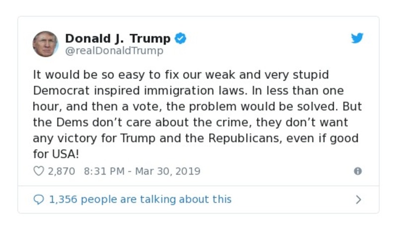 Post preview from Donald Trump