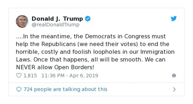 Post preview from Donald Trump