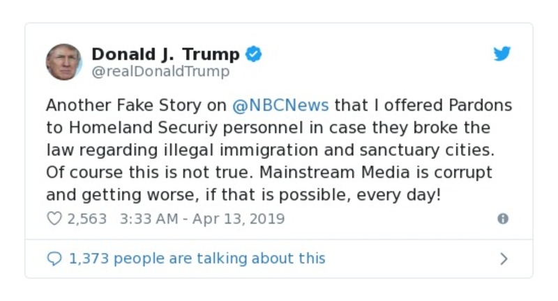 Post preview from Donald Trump