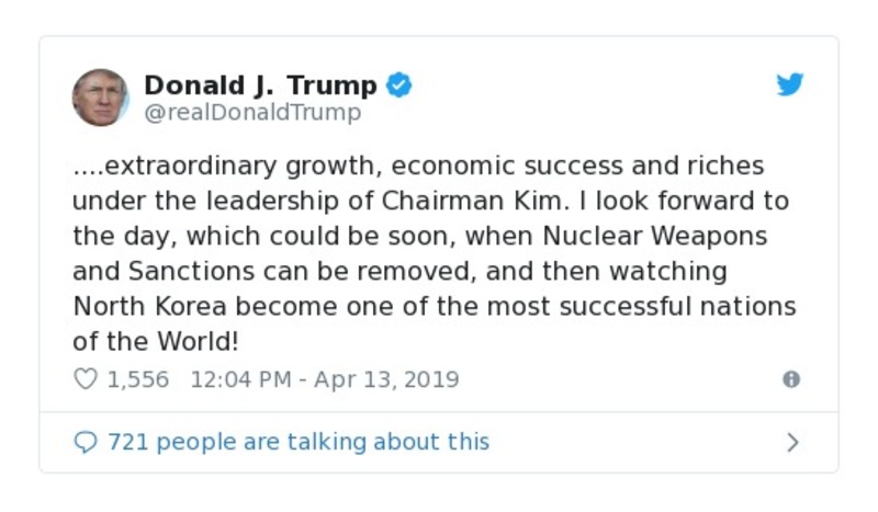 Post preview from Donald Trump