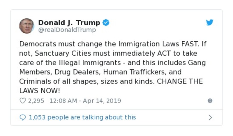 Post preview from Donald Trump