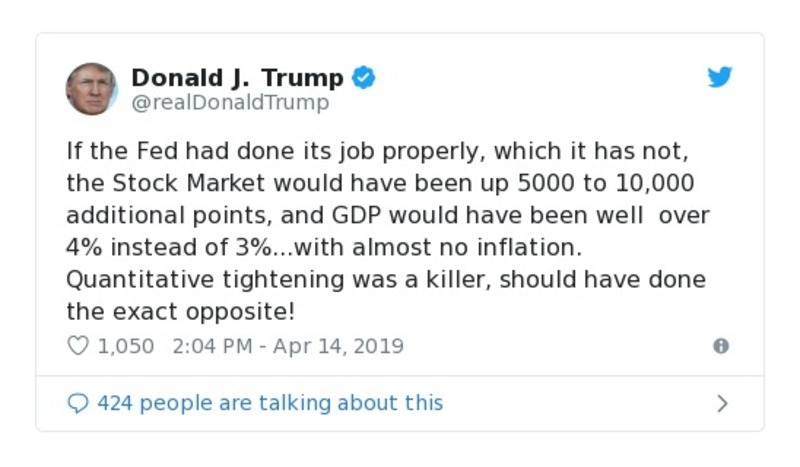 Post preview from Donald Trump