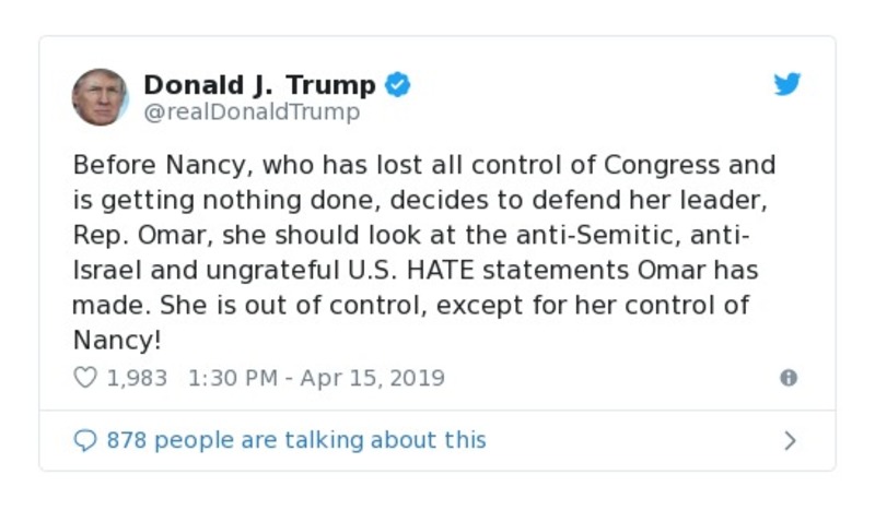 Post preview from Donald Trump