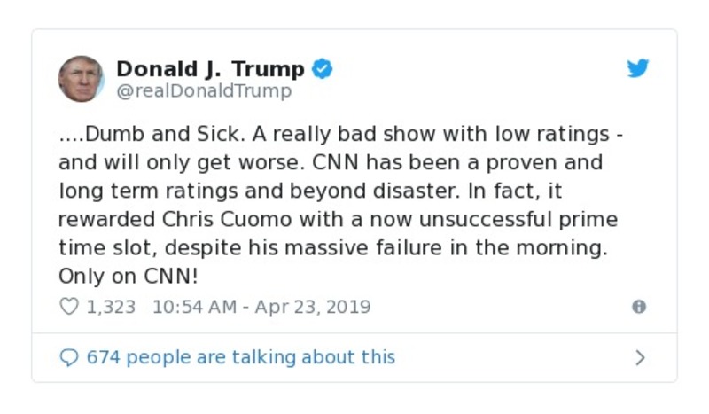 Post preview from Donald Trump