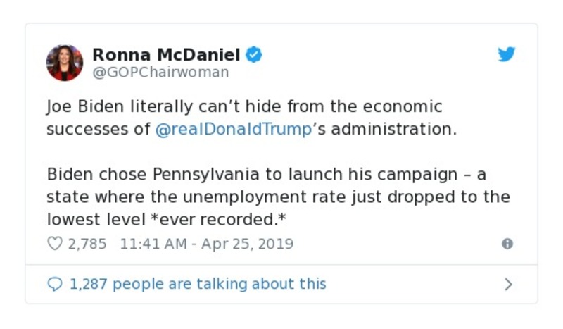 Post preview from Donald Trump