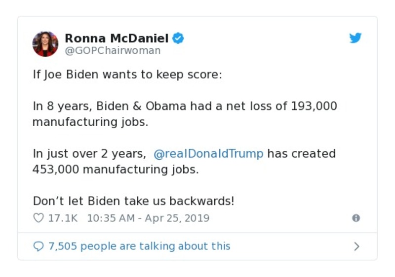 Post preview from Donald Trump