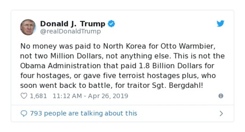 Post preview from Donald Trump