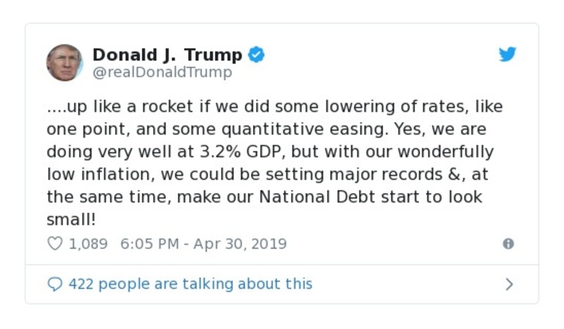 Post preview from Donald Trump