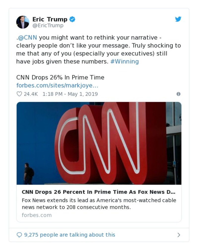 Post preview from Donald Trump