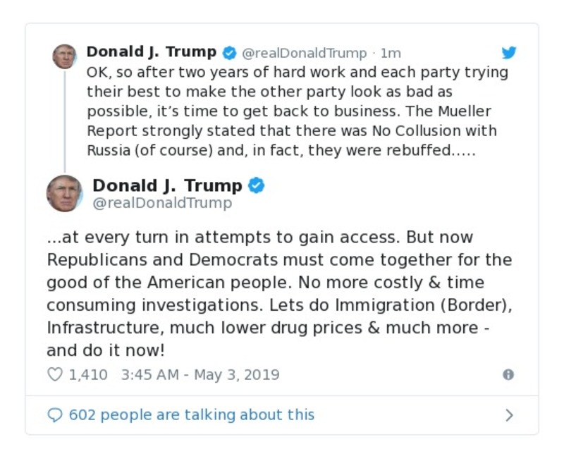 Post preview from Donald Trump