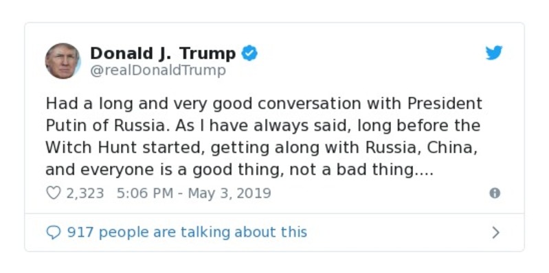 Post preview from Donald Trump