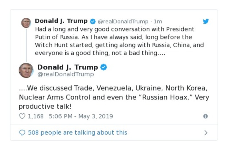 Post preview from Donald Trump