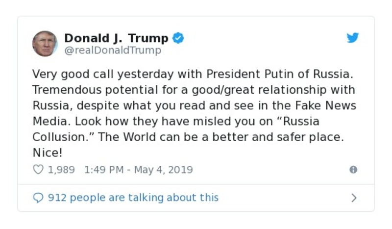 Post preview from Donald Trump