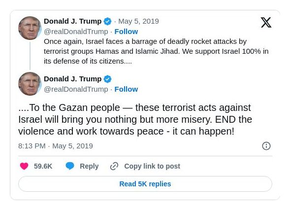 Post preview from Donald Trump