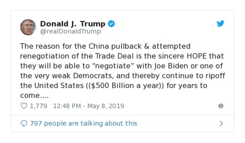 Post preview from Donald Trump