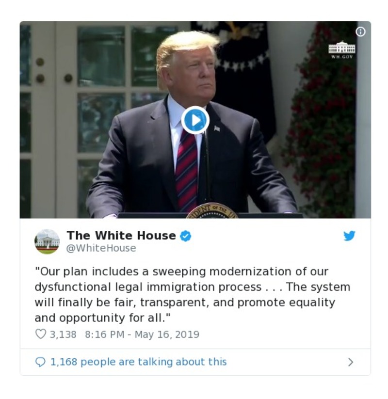 Post preview from Donald Trump